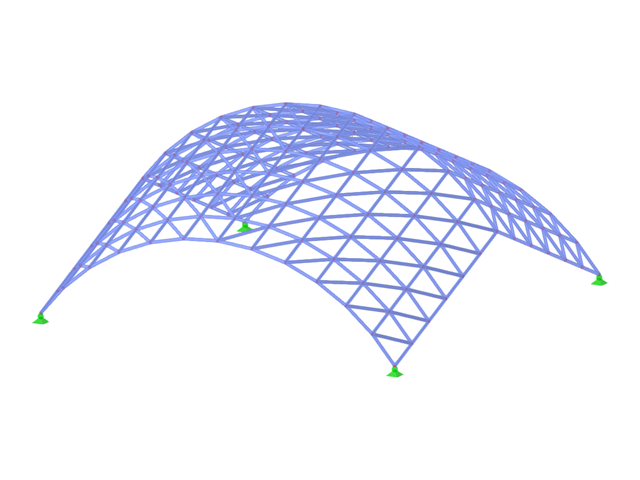 ID de modelo 3589 | TSC001 | Sistema de treliças para planos curvados singularmente