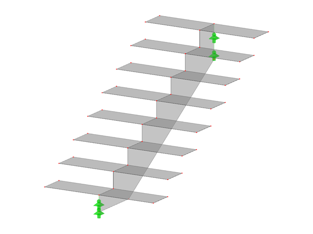 Modelo 003892 | STC030 | Escada de um andar com viga espinhal