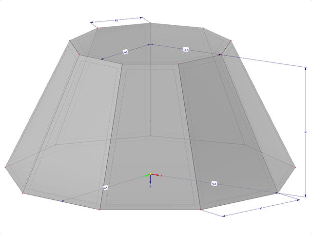 Modelo 002217 | SLD047 | Entrada através de Número de bordas (9 ou mais), Comprimento da borda, Raio do círculo circunscrito ou Raio do círculo inscrito. com parâmetros