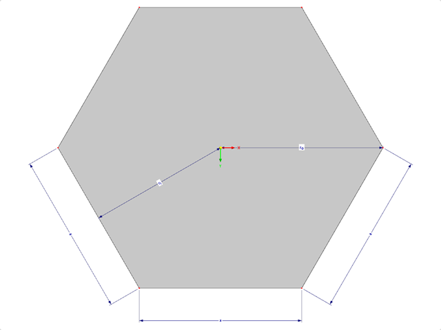 Modelo 002279 | SS010 | Entrada através de Número de bordas (5 ou mais), Comprimento da borda, Raio do círculo circunscrito ou Raio do círculo inscrito. com parâmetros