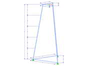 Modelo 002312 | TST001 | Torre triangulada | Planta triangular com parâmetros