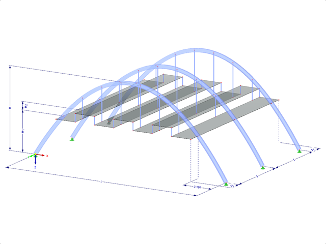 Modelo 002385 | AS001 | Estrutura em arco com parâmetros