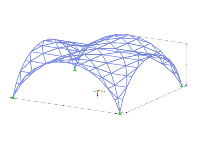 Modelo 003603 | TSC004 | Sistema de treliças para planos singularmente curvados com parâmetros