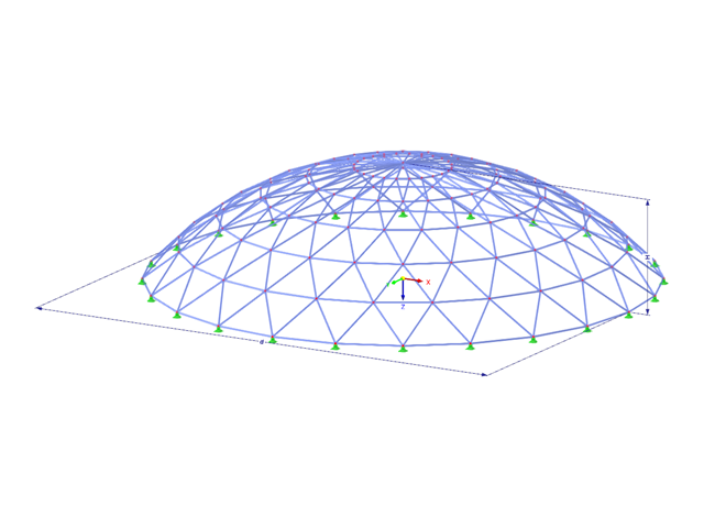 Modelo 003625 | TSC007 | Sistema de treliças para planos esféricos com parâmetros