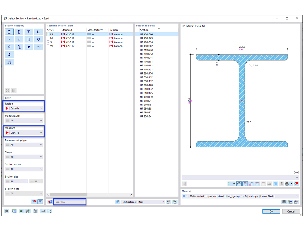 Função 002567 | Secções em aço canadianas do Manual do CISC (12ª edição)