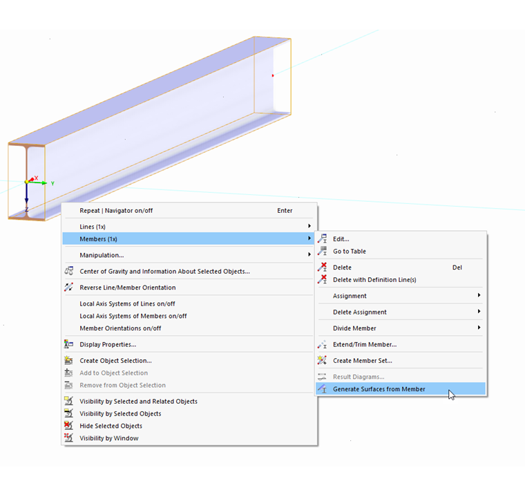 Gerar superfícies a partir de barras