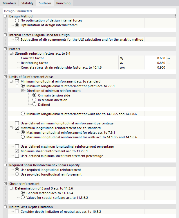 Editar a configuração última - superfícies