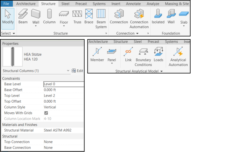 Objetos estruturais no Revit