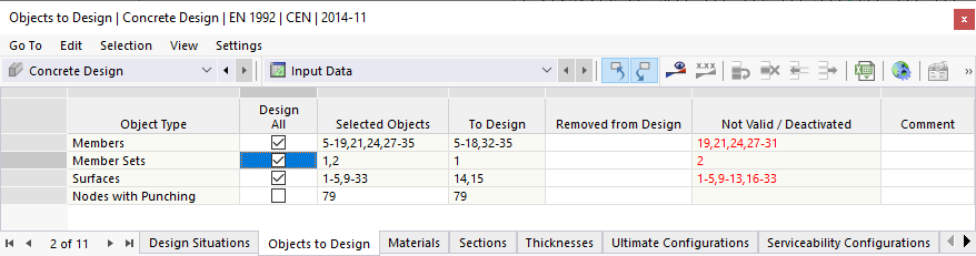 Barras desativadas automaticamente de um conjunto de barras