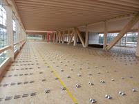 Ligação de corte de um teto misto de madeira e betão | © B3 Kolb AG