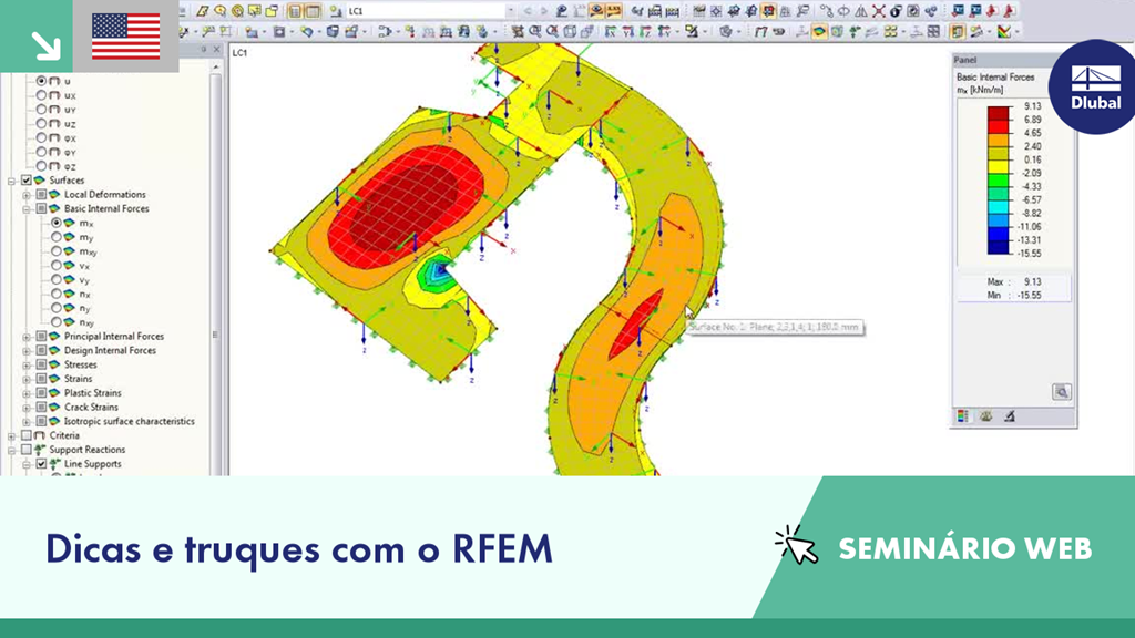 Seminário web mostrando práticas de dimensionamento eficazes com o software RFEM.