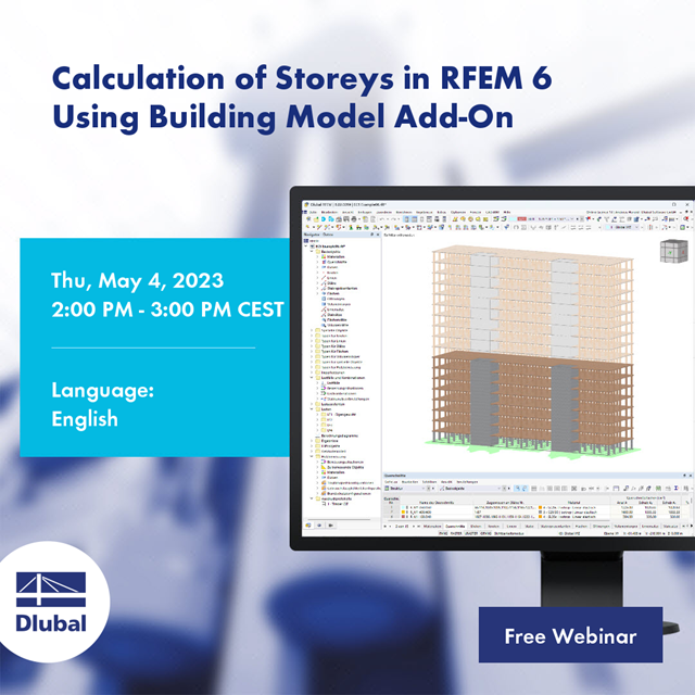 Cálculo de pisos no RFEM 6 com o módulo Modelo do edifício