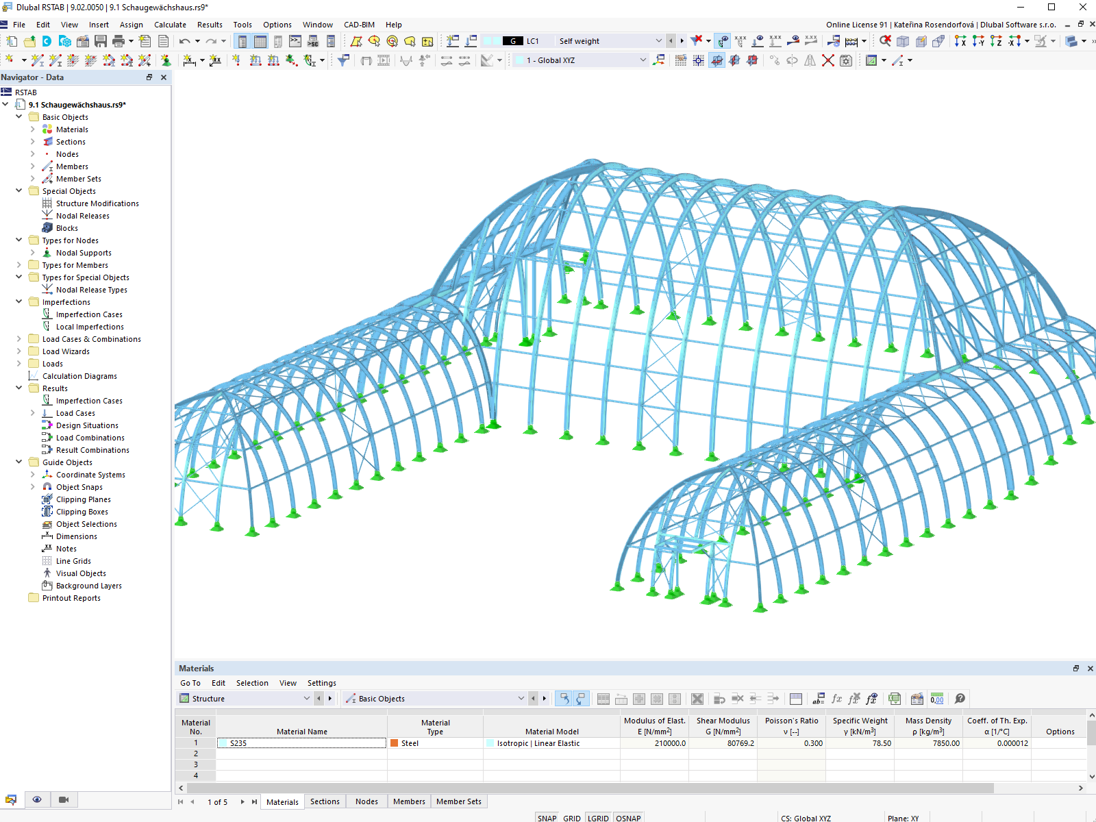 Modelo RSTAB da estufa | © ASSMANN BERATEN + PLANEN AG