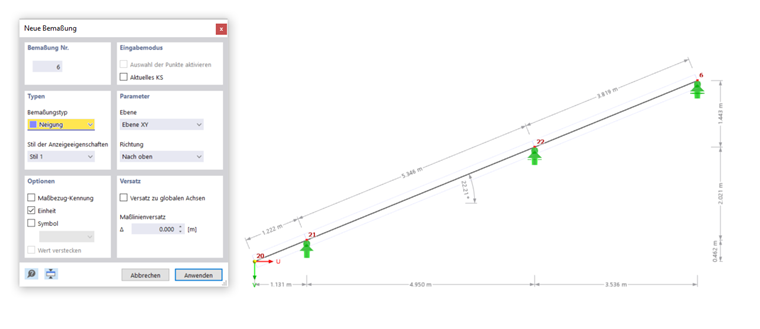 Dimensionamento de um declive