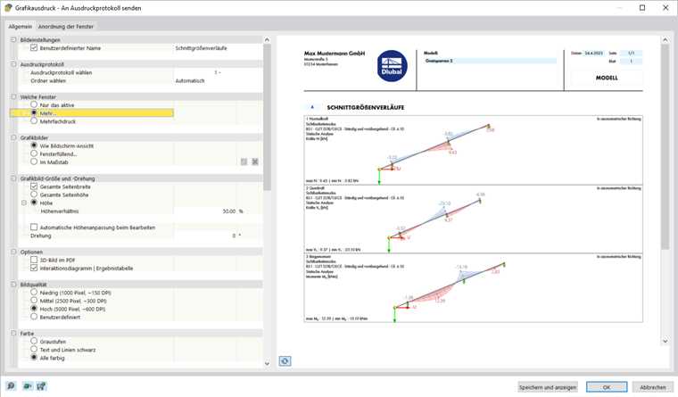 Imprimir várias vistas