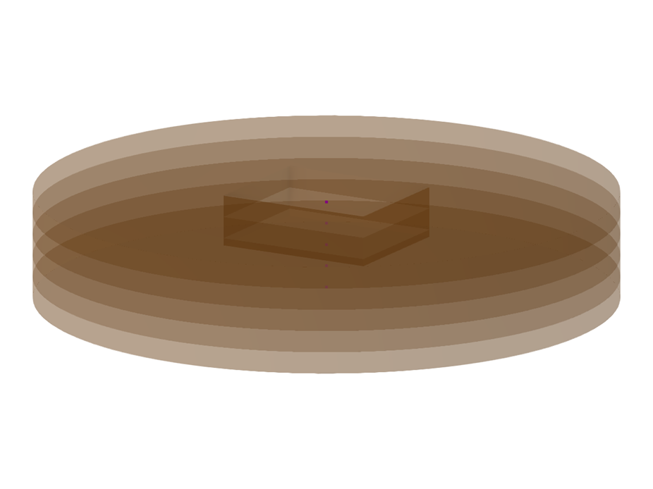 Modelo 003973 | FUP005 | Maciço de solo circular com fundação retangular