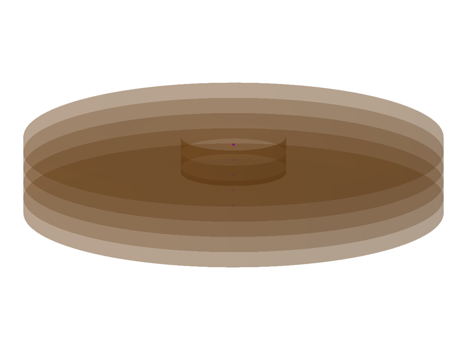 Modelo 003976 | FUP006 | Maciço de solo circular com fundação circular