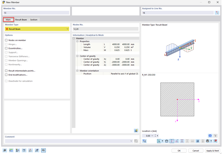 Processo de criação de uma barra resultante