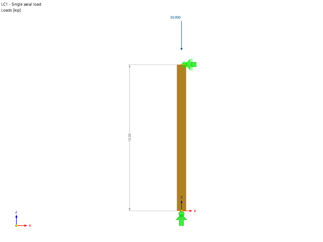KB 001848 | Dimensionamento de pilares de madeira de acordo com a norma NDS 2018 no RFEM 6
