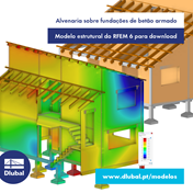Alvenaria sobre fundações de betão armado