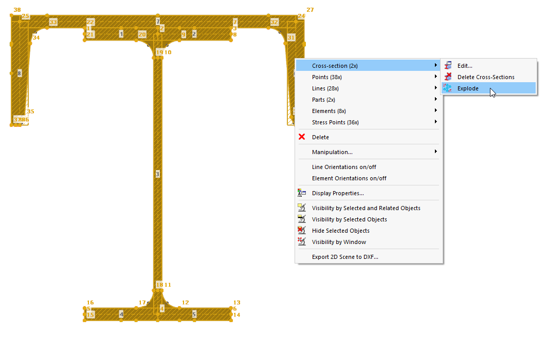 FAQ 005391 | Quando é que os elementos estão ligados entre si no RSECTION 1? Como é que podem ser ligados?