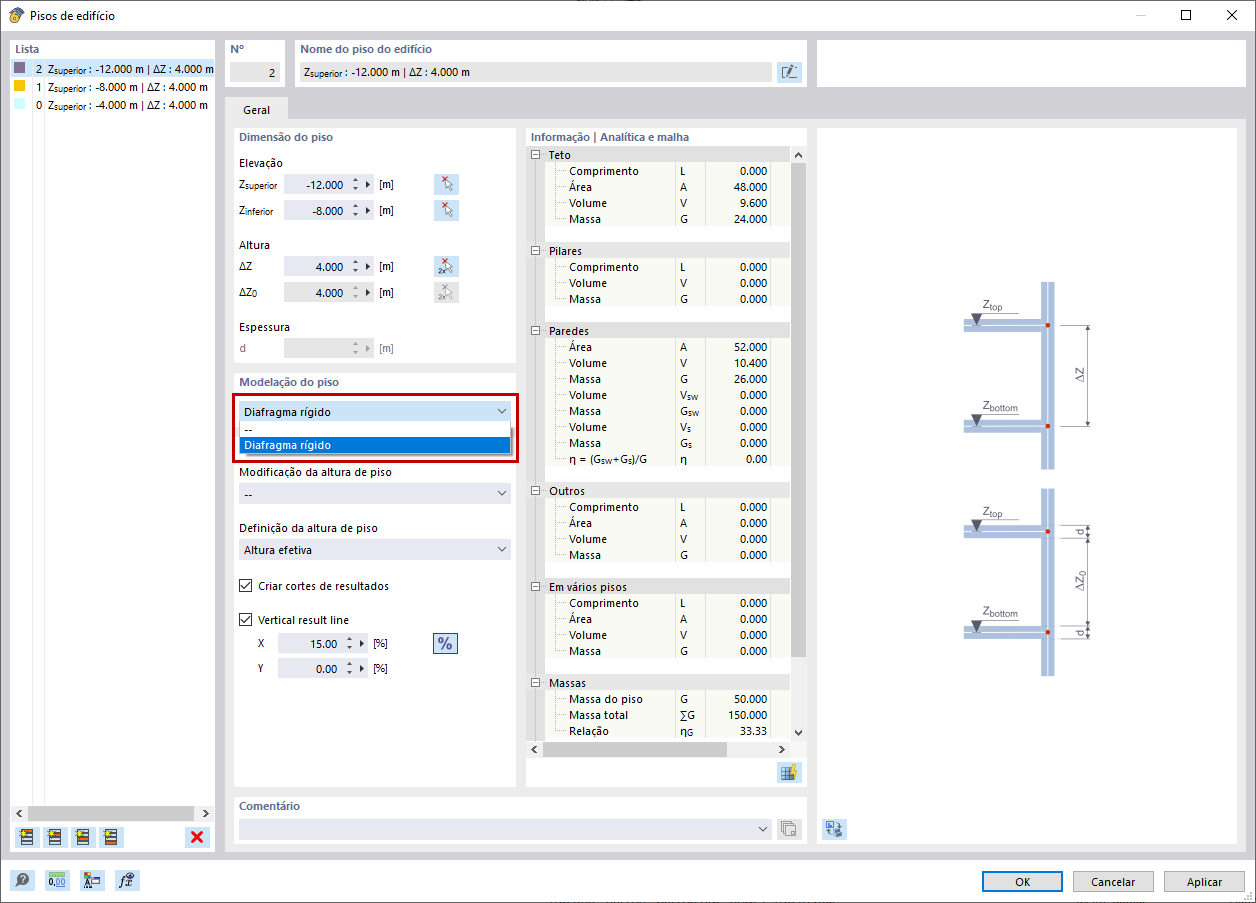 Definição de diafragmas rígidos