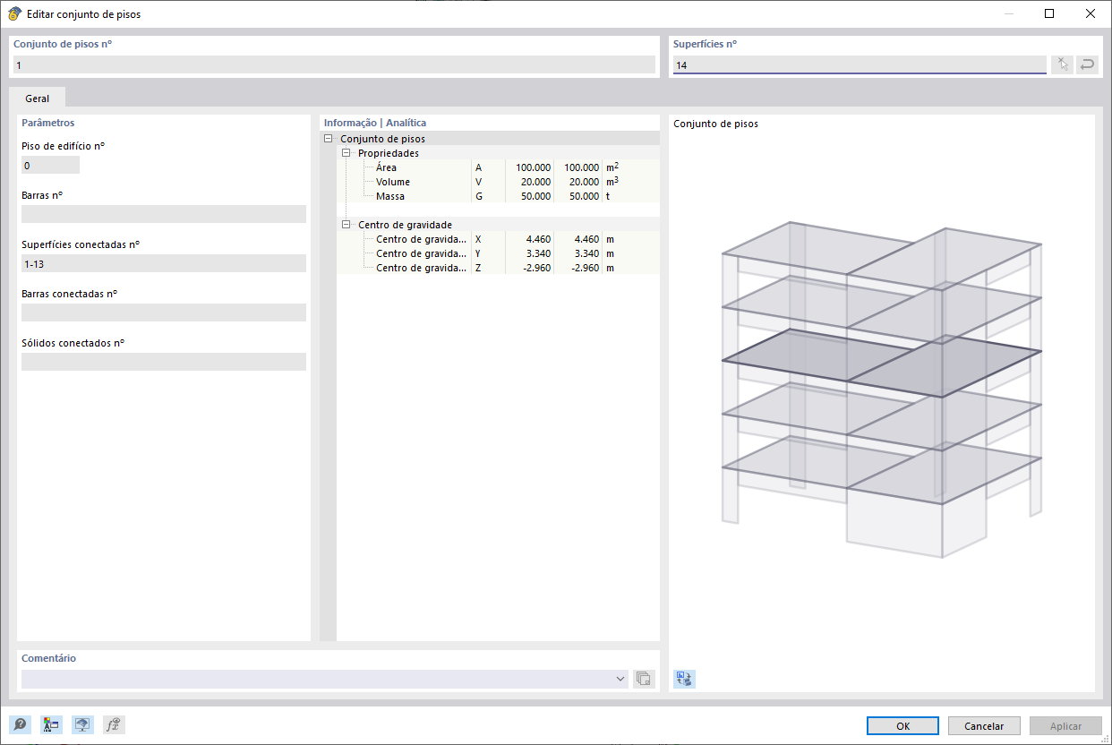 Definição de conjuntos de pisos