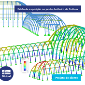 Estufa de exposição no jardim botânico de Colónia