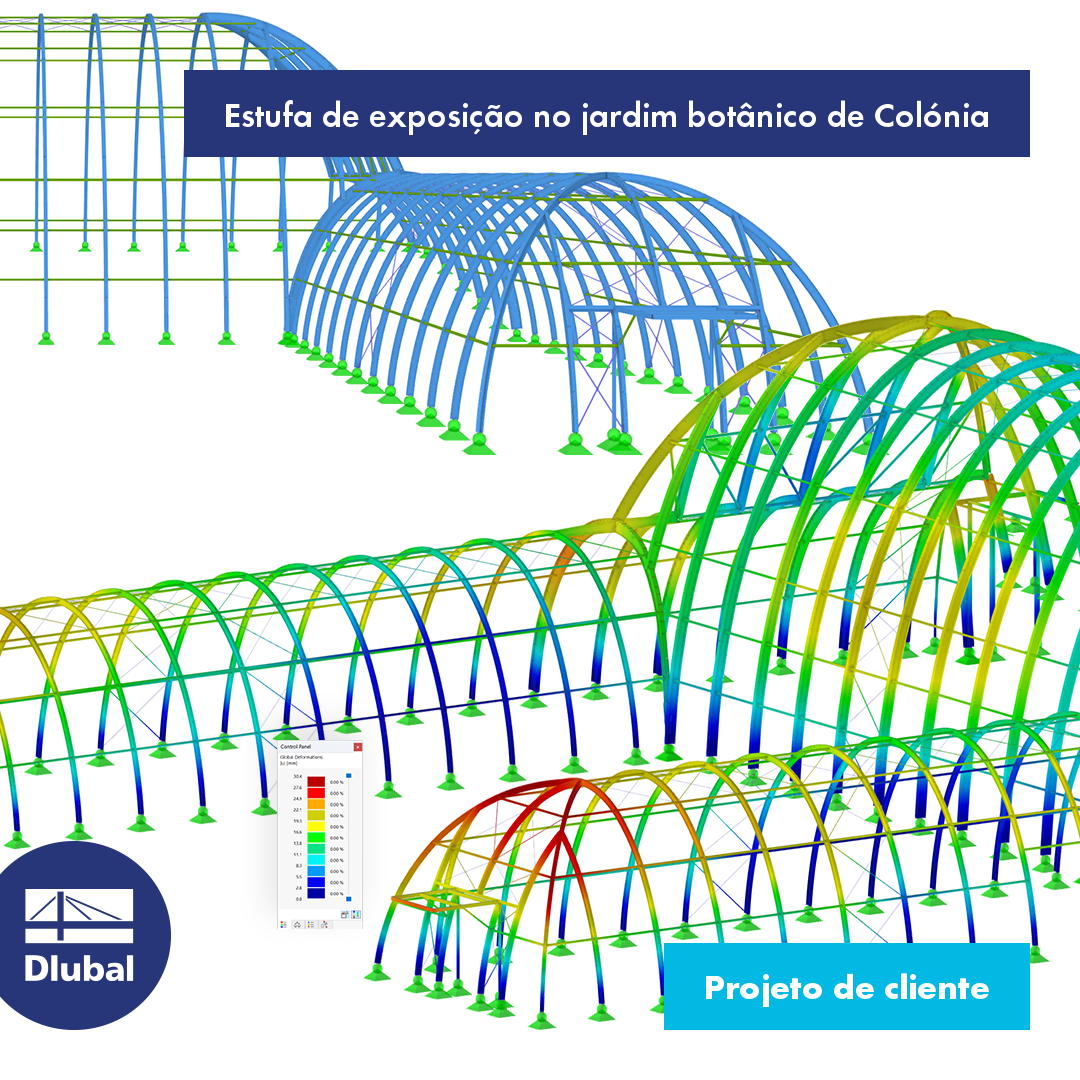 Estufa de exposição no jardim botânico de Colónia