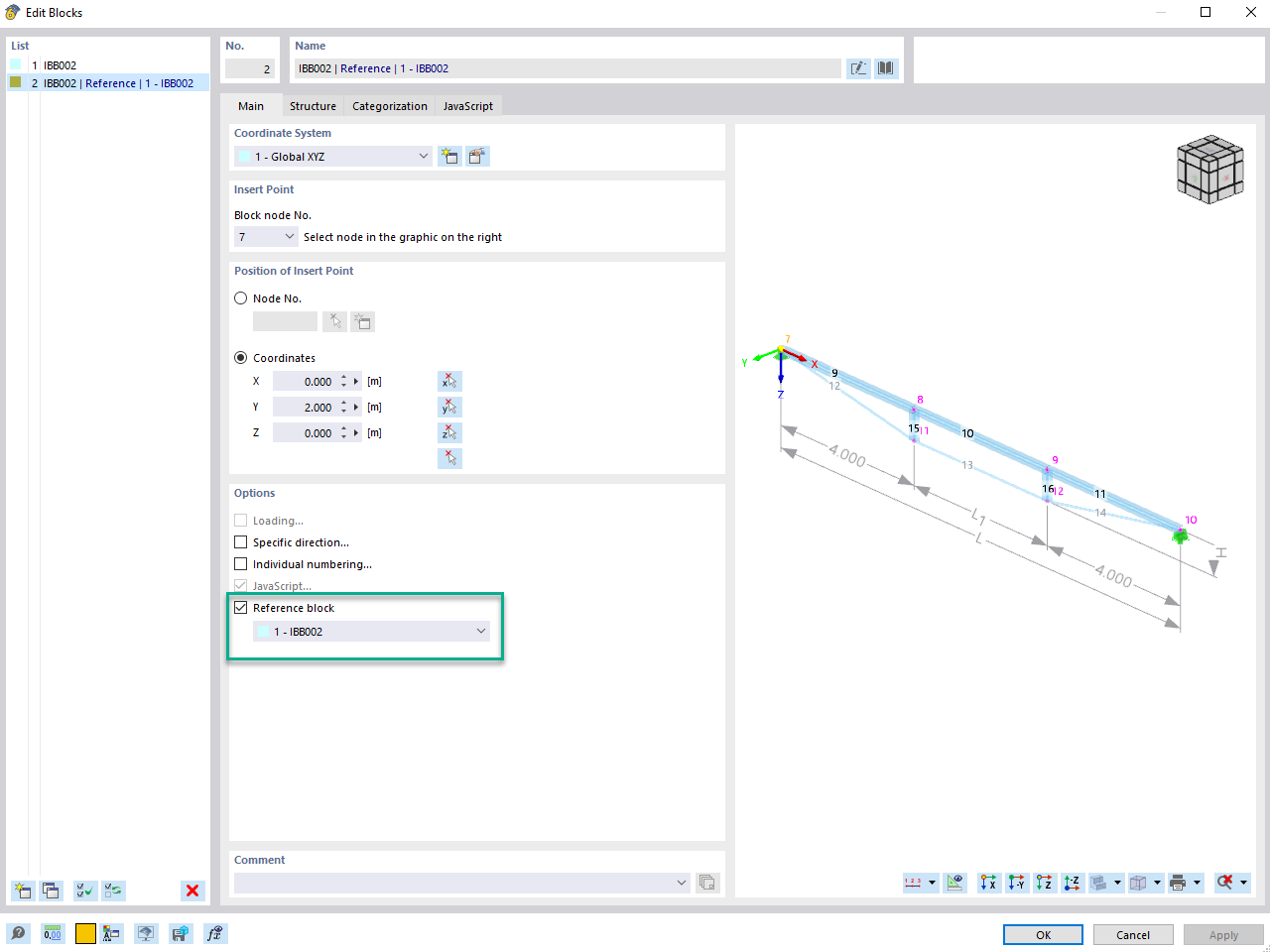 Função 002638 | Blocos com informação de bloco de referência