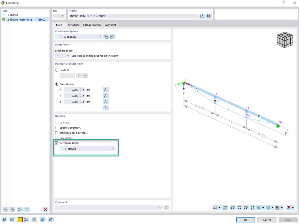 Função 002638 | Blocos com informação de bloco de referência