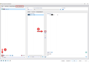 Visualização da configuração de uma combinação de cargas para projetos de construção num ambiente de software.