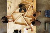 Pré-montagem de um elemento de madeira | © Digital Timber Construction DTC, TH Augsburg