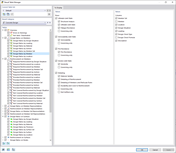 Administrador de tabela de resultados para dimensionamento de betão