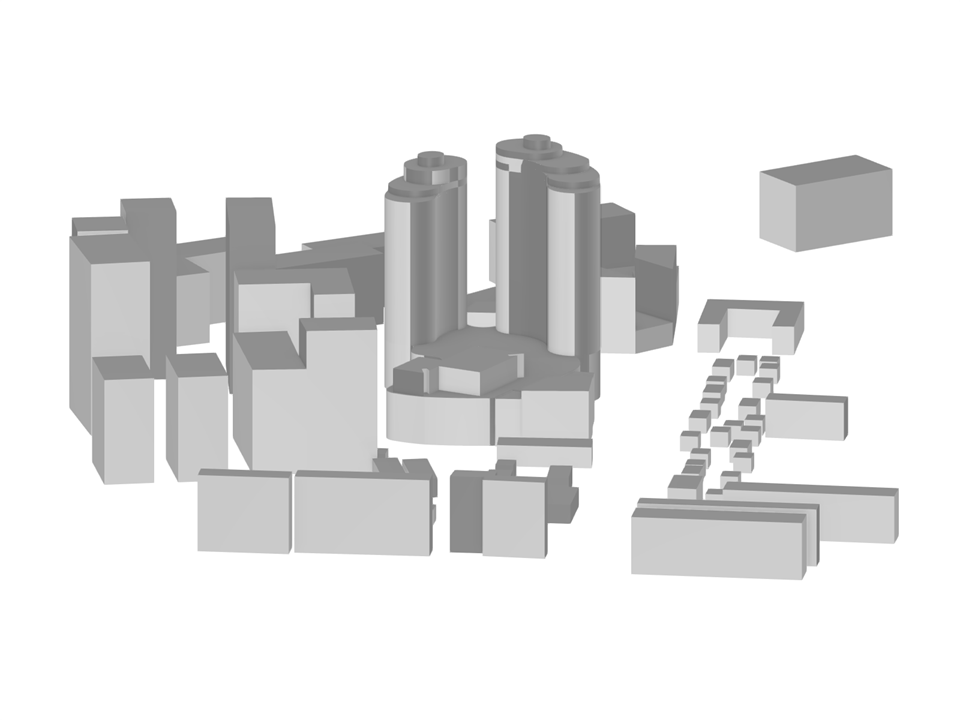 Modelo 004317 | Centro da cidade de Pristina, República do Kosovo