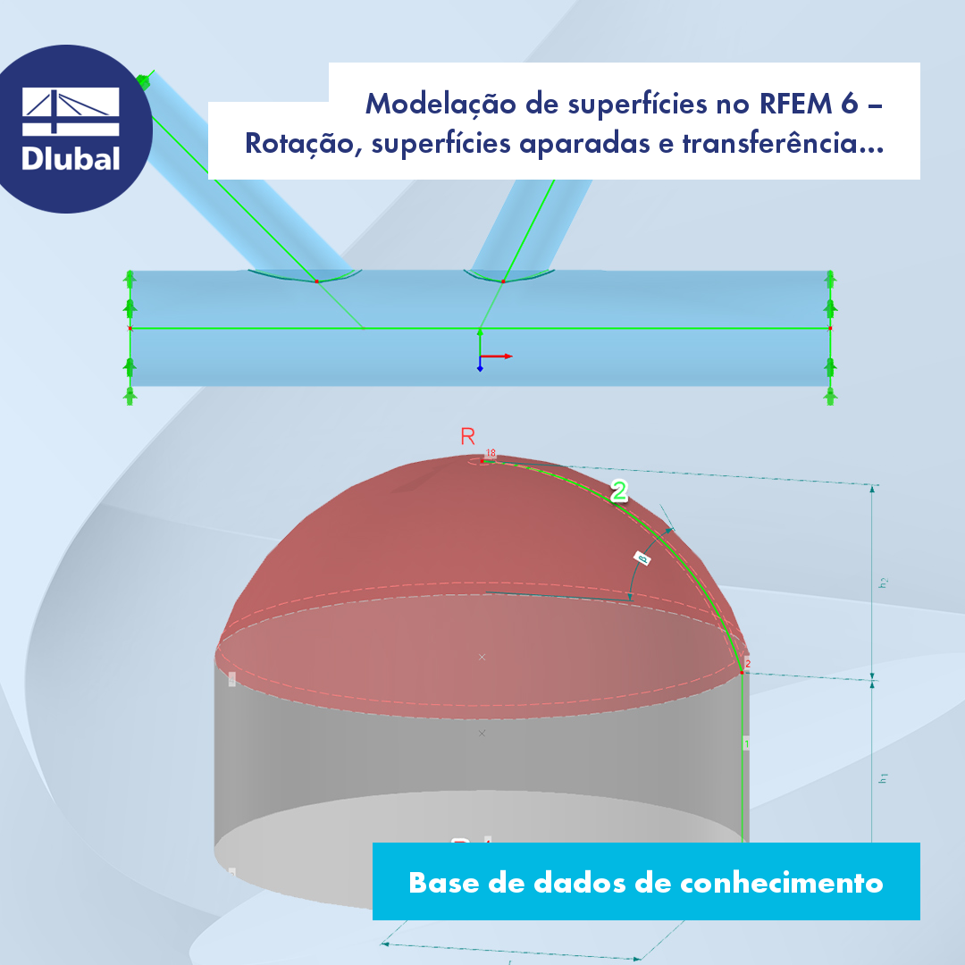 Modelação de superfícies no RFEM 6 – Rotação, superfícies aparadas e transferência de carga