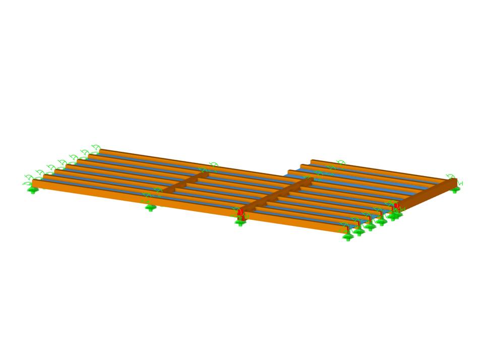 Modelo 004330 | Laje de madeira laminada colada apoiada de forma semirrígida
