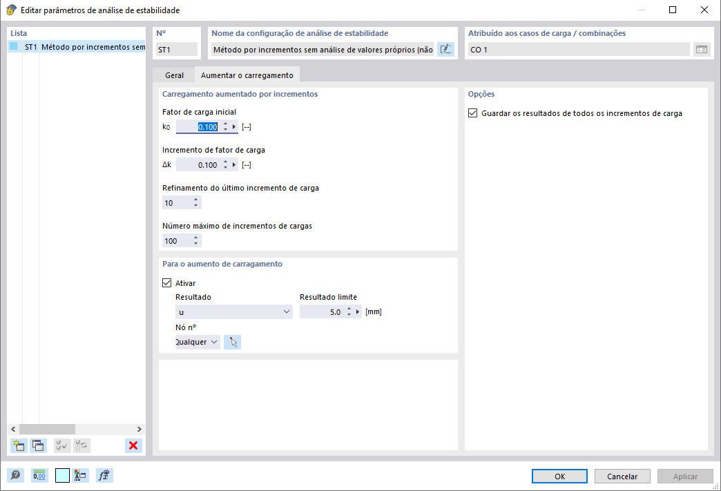 FAQ 005397 | Posso aumentar gradualmente a carga no RFEM 6 ou no RSTAB 9?