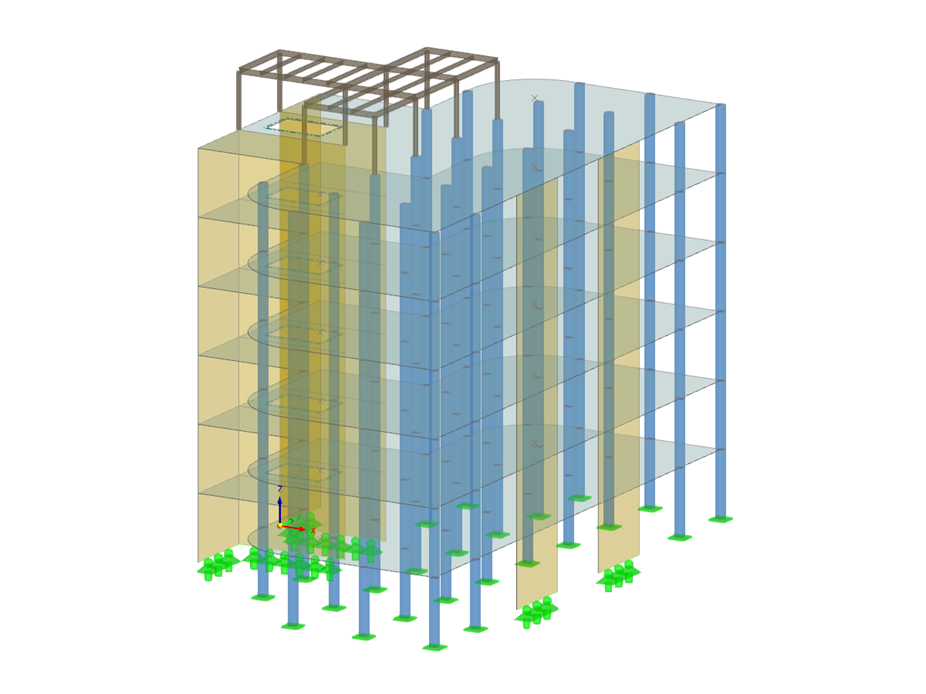 Modelo 004460 | Edifício de vários andares de betão e aço | RSA NBC 2020