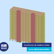 Arranha-céus de madeira e betão