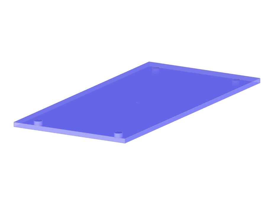 Modelo 004514 | Placa isolada com 4 furos para parafusos