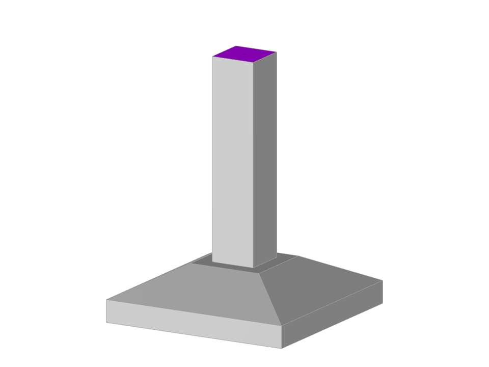 Modelo 004517 | Fundação quadrada isolada