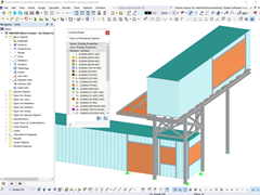 Modelo RFEM da estrutura de contentores
