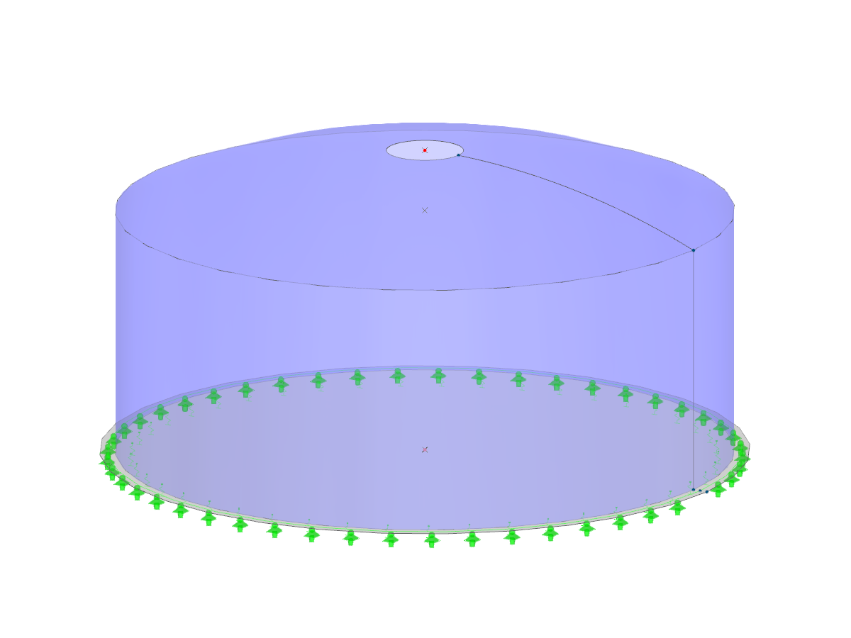 Modelo 004584 | Estrutura de tanque de aço | Estabilidade da estrutura