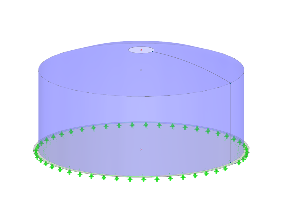 Modelo 004584 | Estrutura de tanque de aço | Estabilidade da estrutura