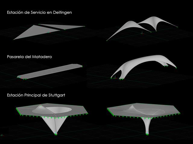Abordagem de superfícies mínimas e geometrias funiculares para aplicação estrutural em arquitetura
