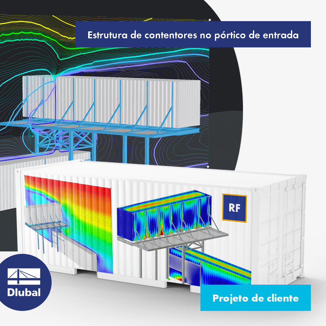 Estrutura de contentores no pórtico de entrada