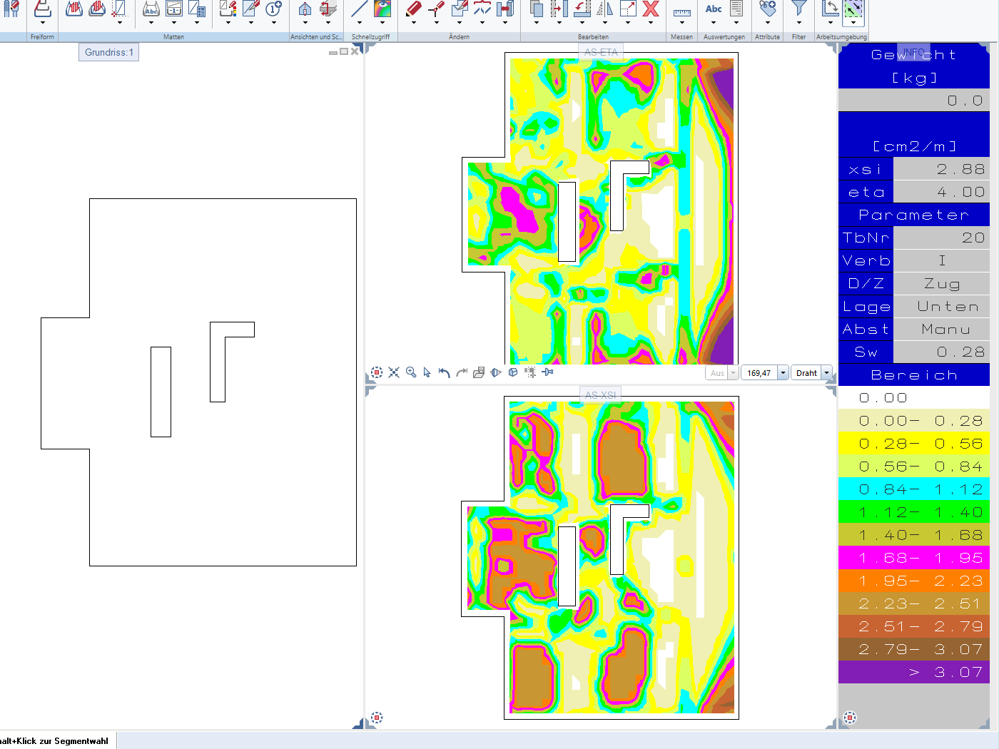 Allplan - imagens a cores da armadura