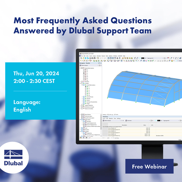 Perguntas mais frequentes respondidas pela equipa de apoio técnico da Dlubal