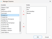 Ajustar colunas para visualização em lista